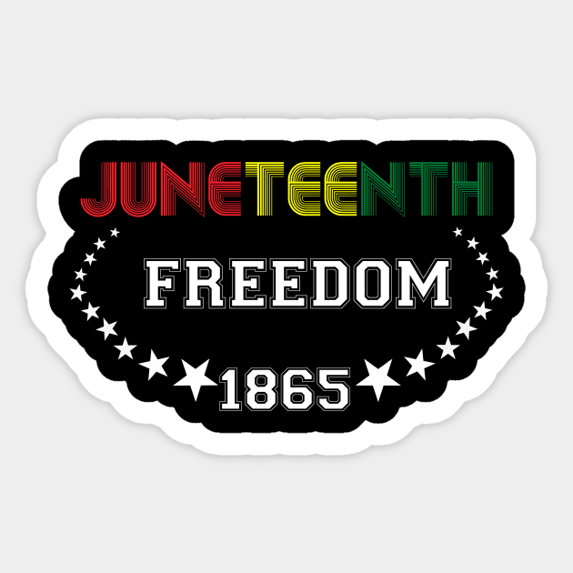 Juneteenth freedom 1865 Sticker by sevalyilmazardal